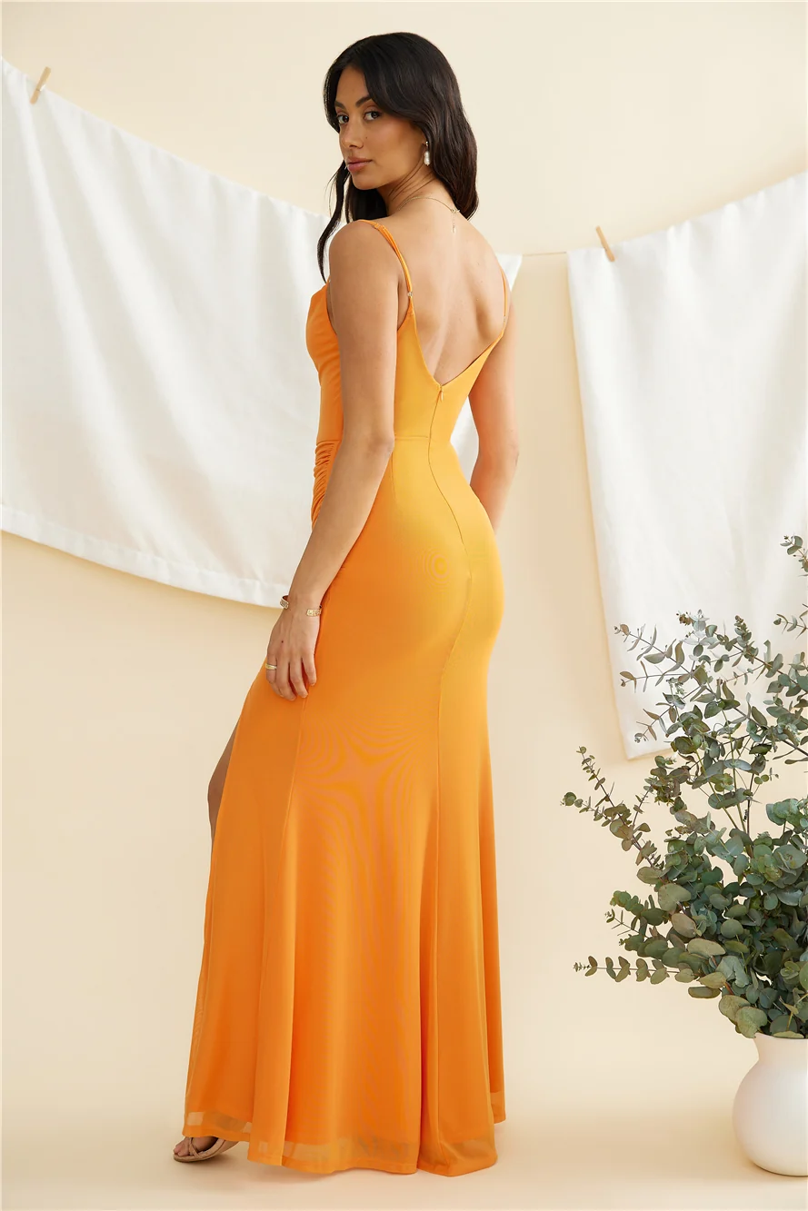 Change Is Coming Maxi Dress Orange - Image 5