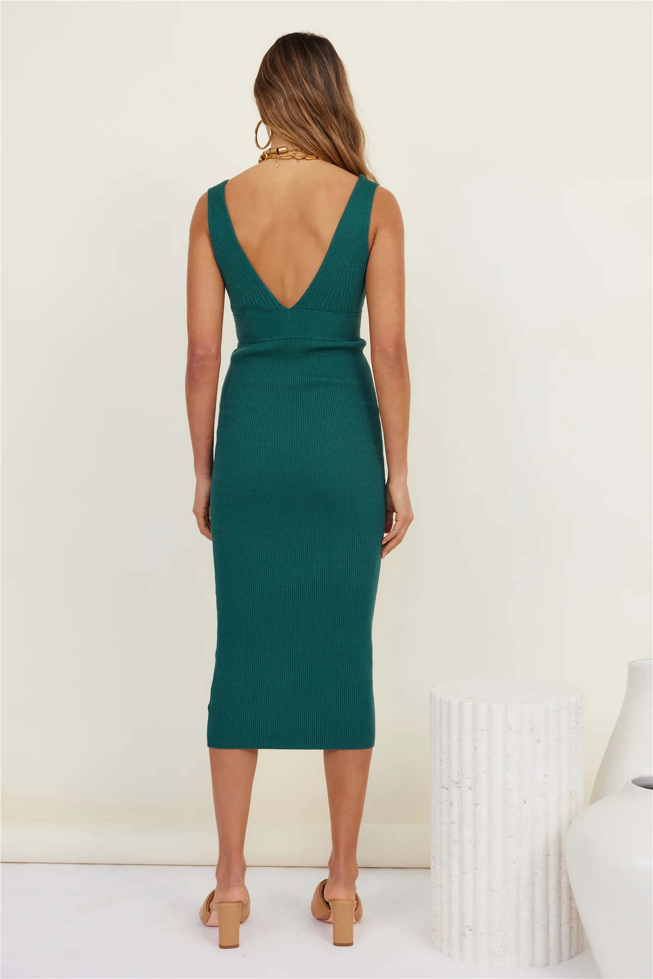 Changing Directions Maxi Dress Forest Green - Image 6