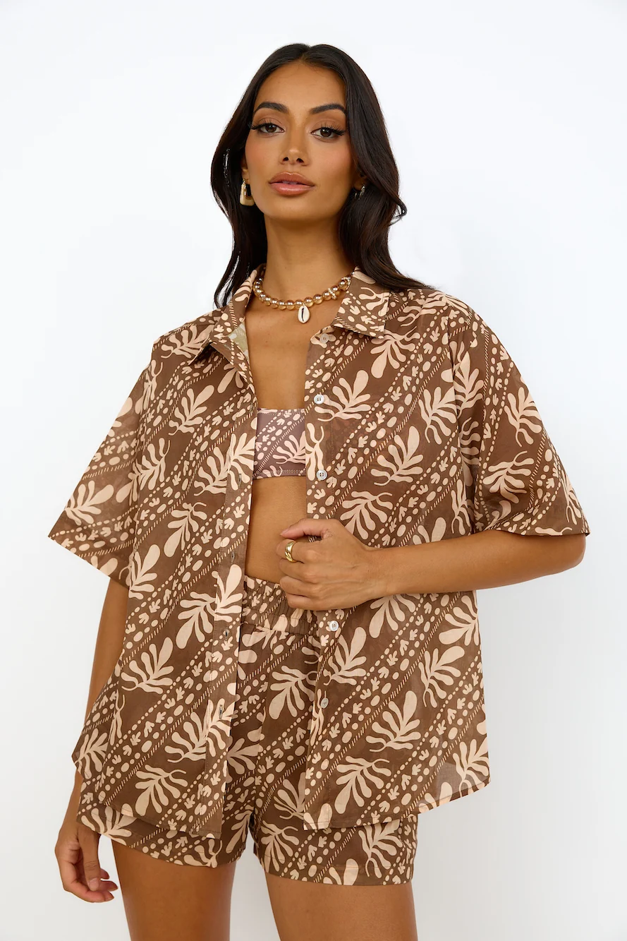 CHARLIE HOLIDAY Cape Shirt Coral - Image 6