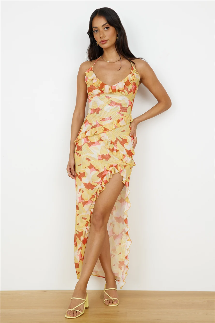 CHARLIE HOLIDAY Elludy Maxi Dress Autumn Floral - Image 4