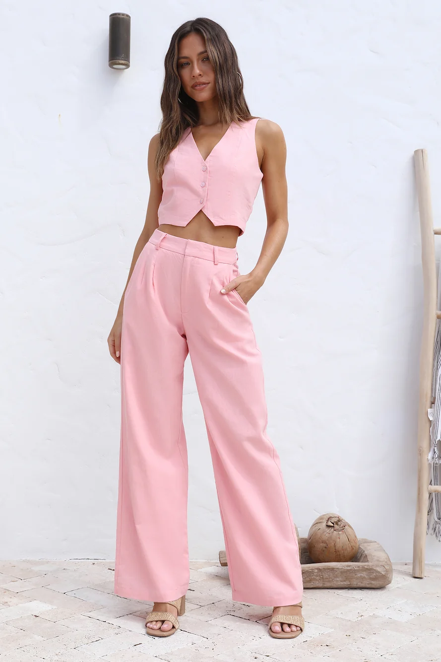 CHARLIE HOLIDAY Halee Pant Pink Punch - Image 4