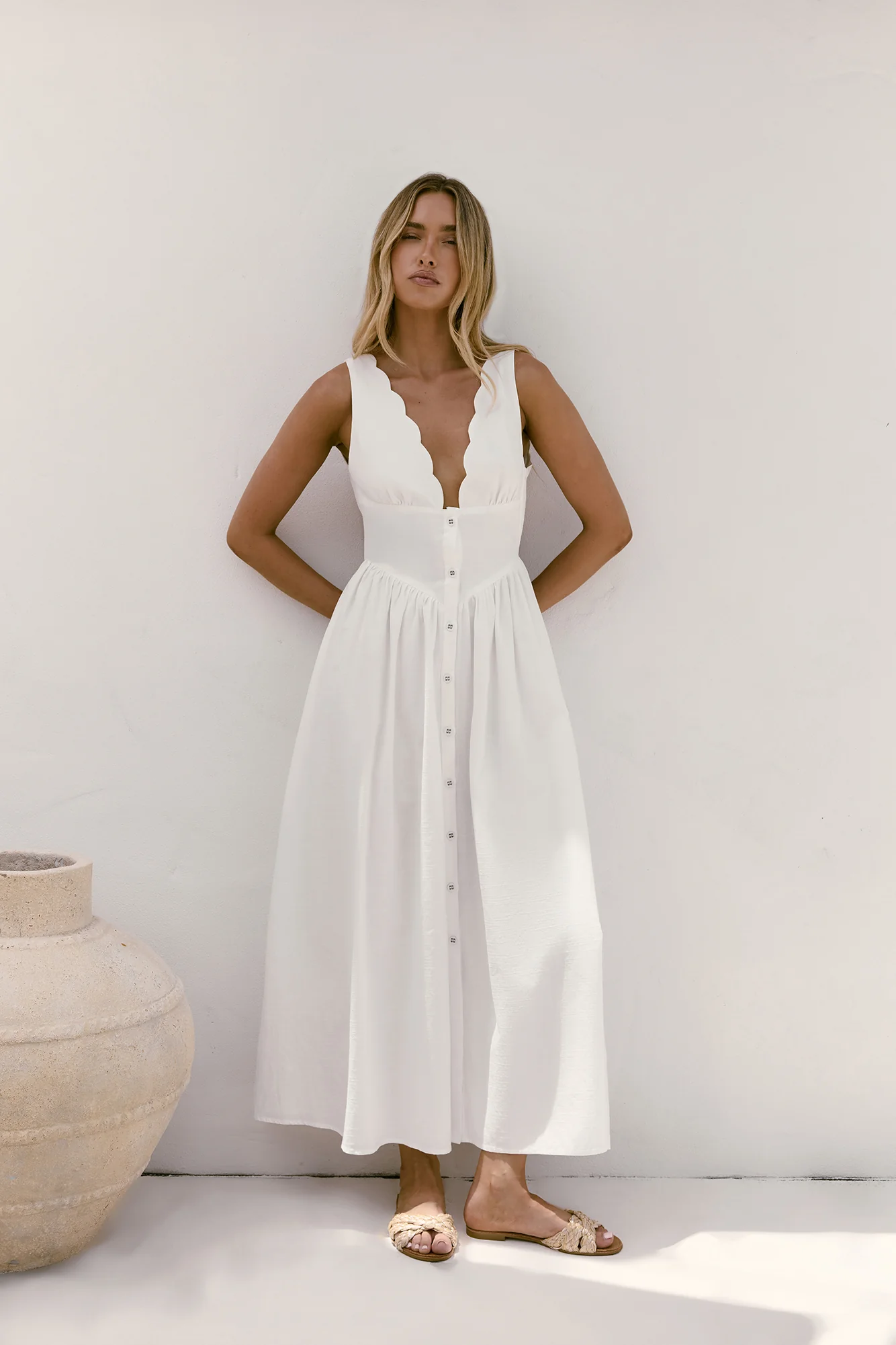 Chasing Daylight Maxi Dress White - Image 5