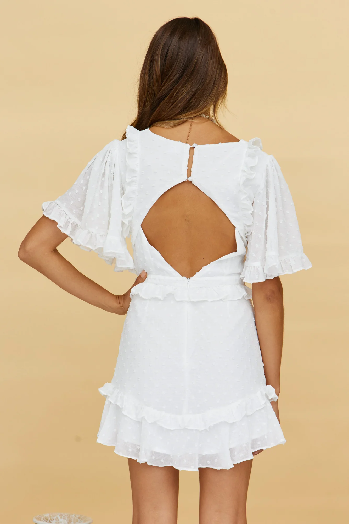 Chasing Happiness Dress White - Image 6