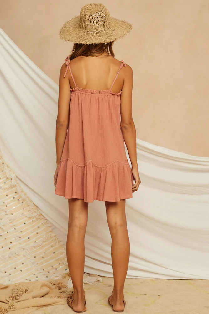 Chauncey Dress Rust - Image 3