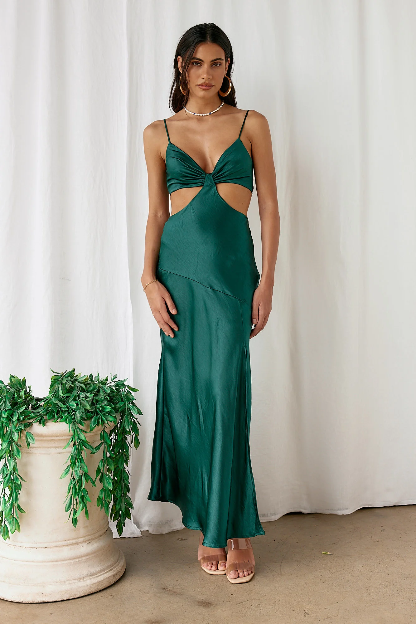 City Sunset Maxi Dress Forest Green - Image 7