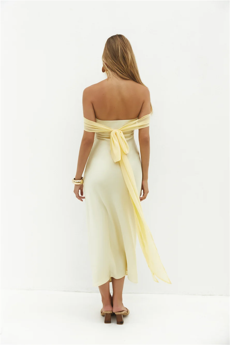 Cleo Cove Strapless Maxi Dress Butter Yellow - Image 7
