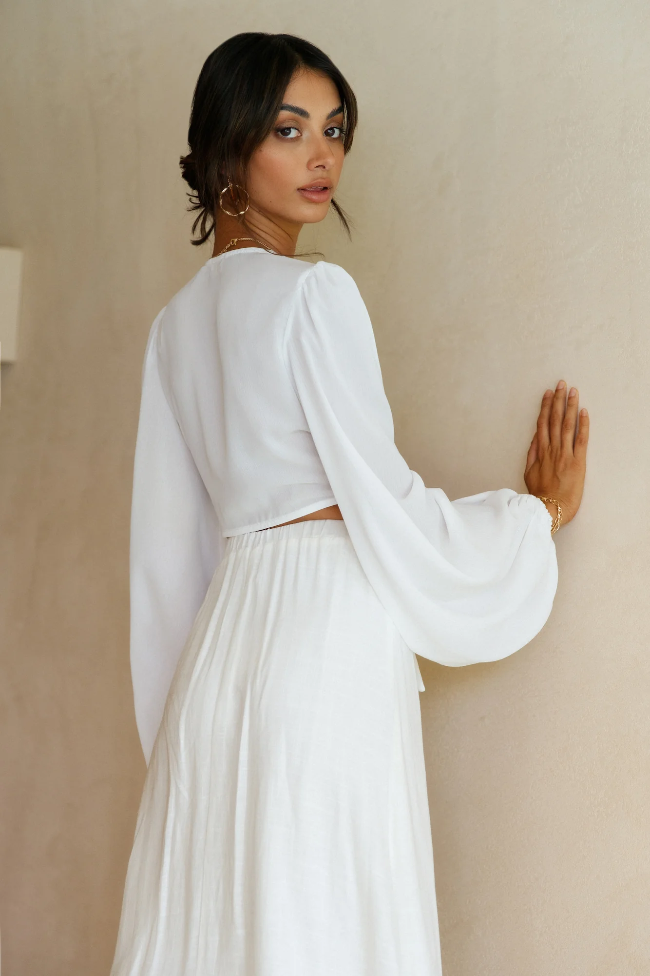 Cloudless Skies Crop Top White - Image 7