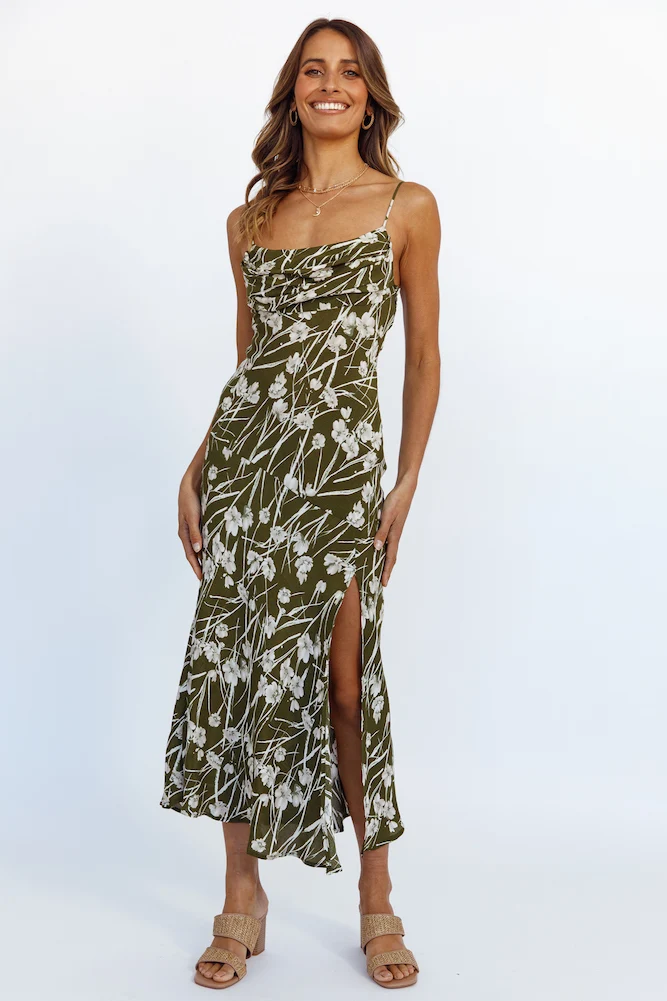 Clymene Maxi Dress Olive - Image 5