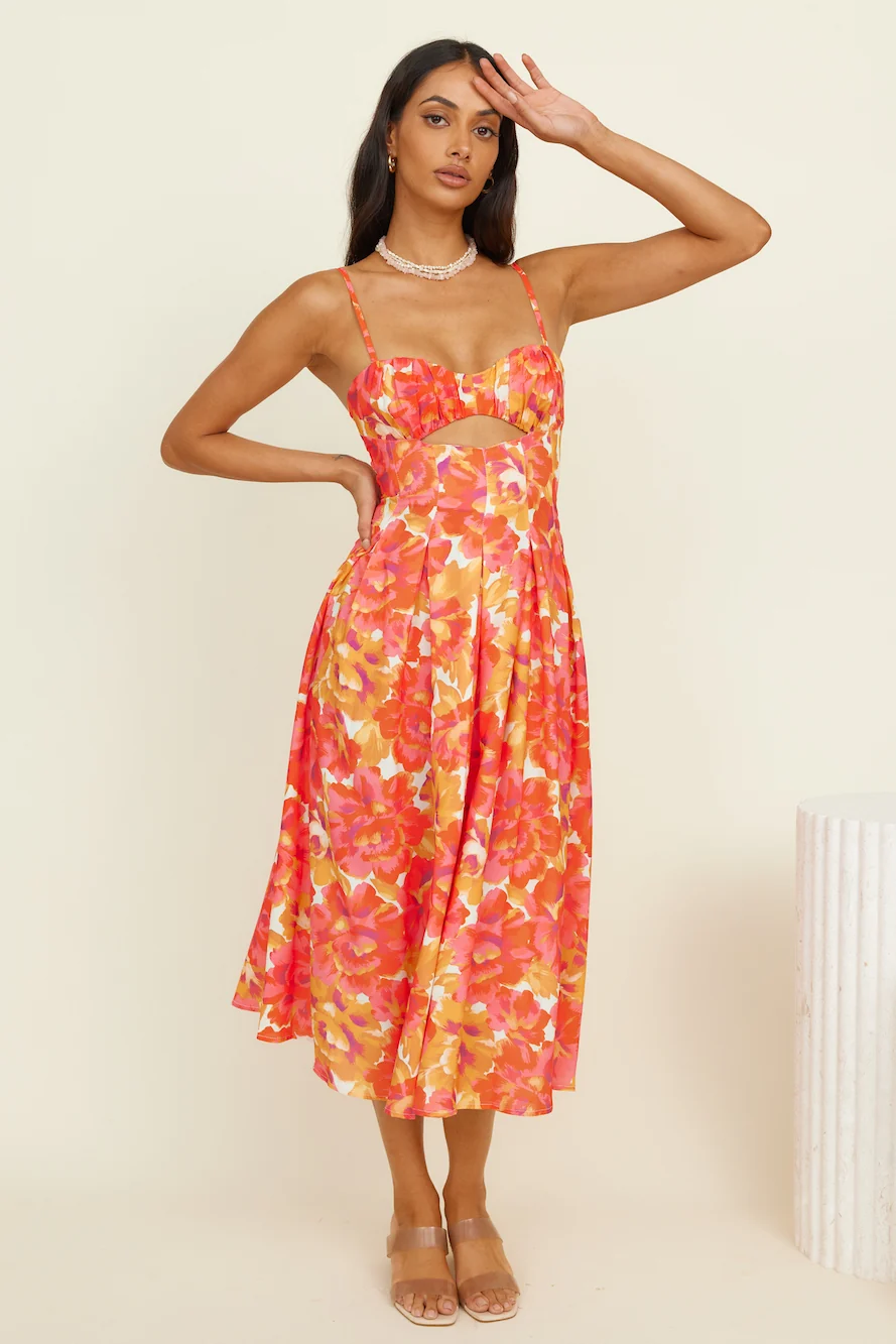 Count On You Maxi Dress Orange - Image 3