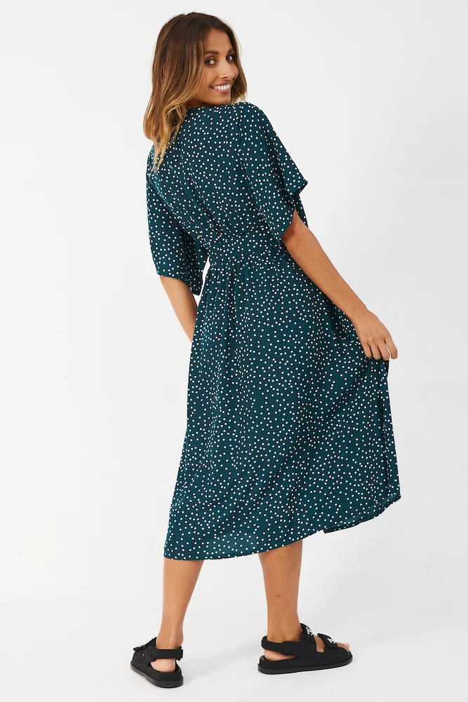 Count To Ten Midi Dress Green - Image 7