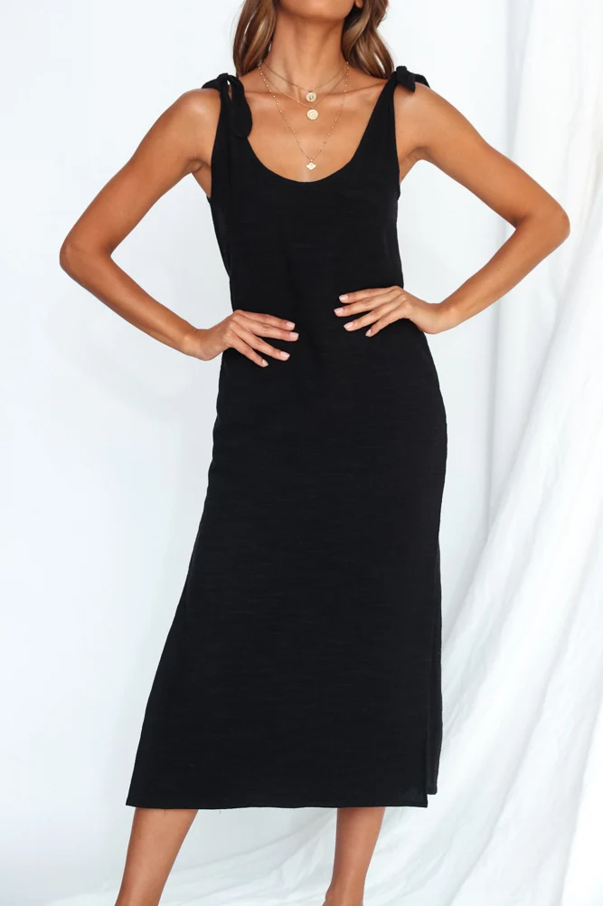 Crowded Midi Dress Black - Image 6