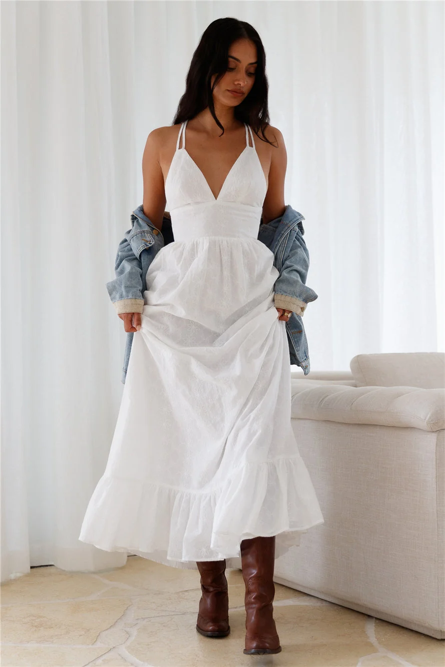 Crystal Clarity Maxi Dress White - Image 3
