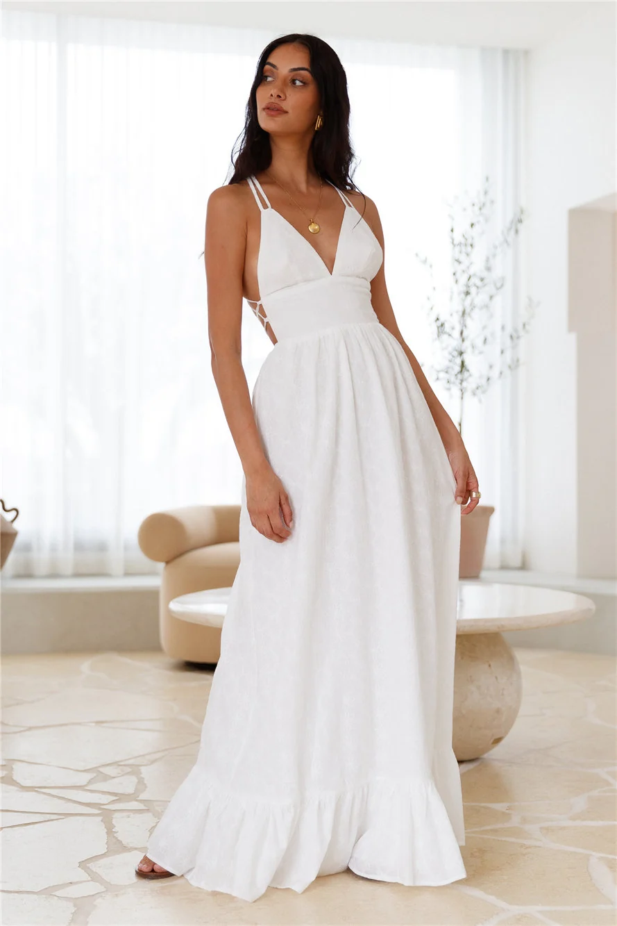 Crystal Clarity Maxi Dress White - Image 9