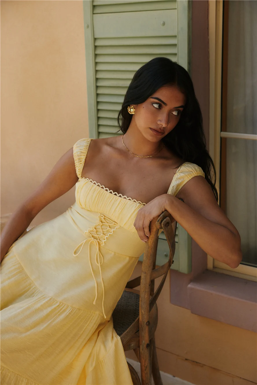 Crystal Waters Maxi Dress Yellow - Image 8