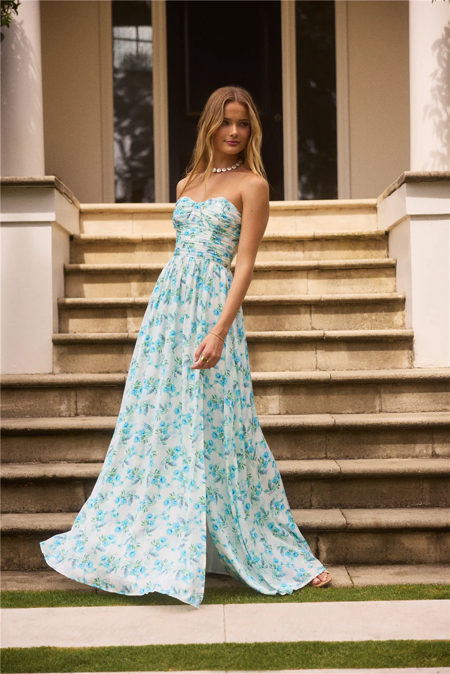 Dainty Events Strapless Maxi Dress Blue - Image 10