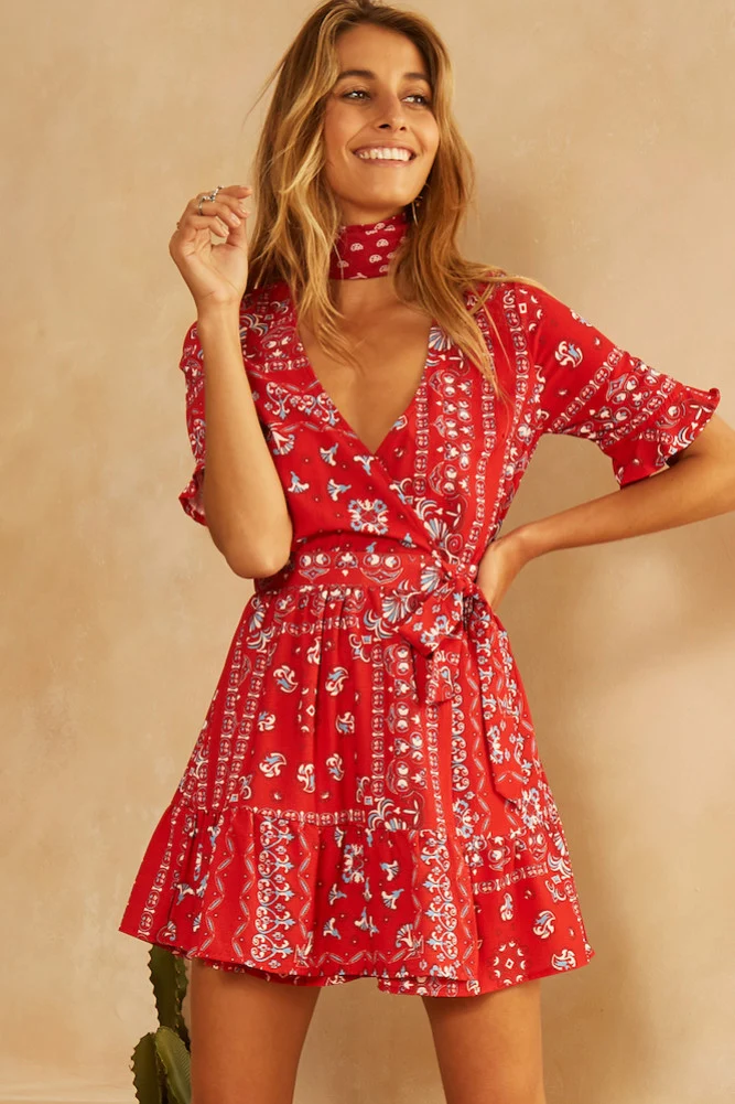 Daisy Dreamer Dress Red - Image 4