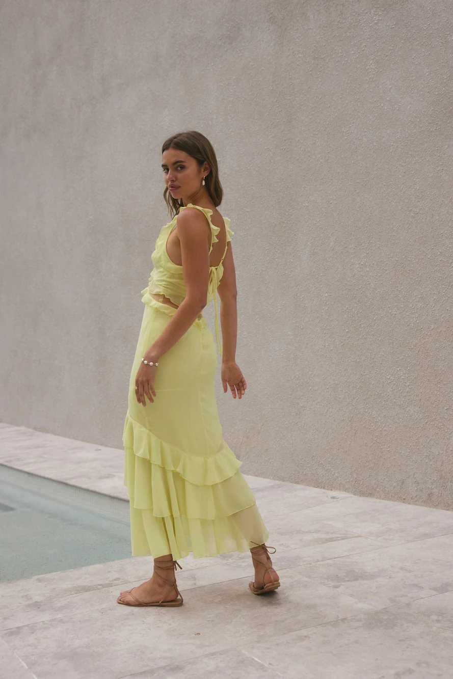 Dance Away Maxi Dress Yellow - Image 9