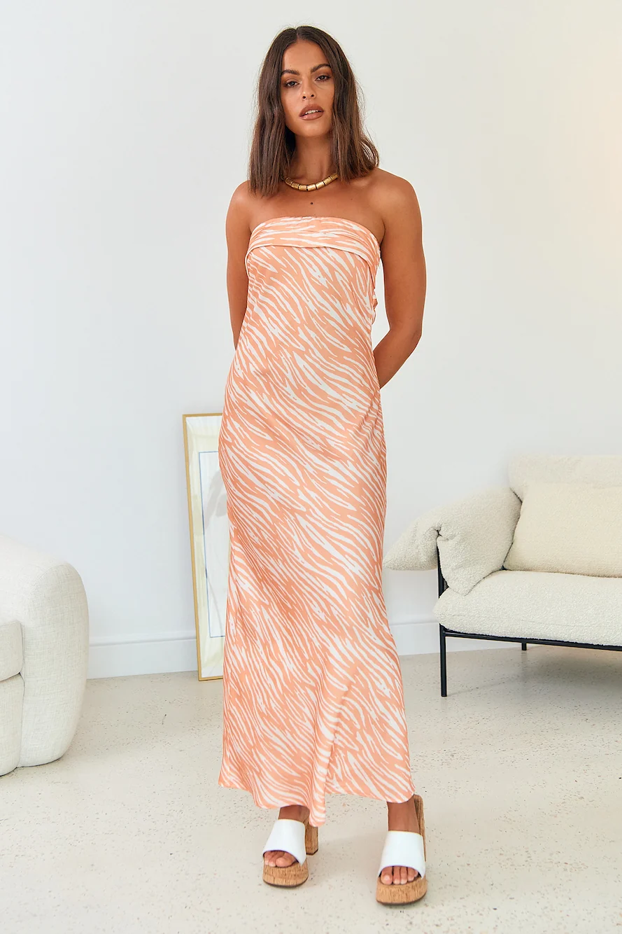 Dance With Me Maxi Dress Orange - Image 4