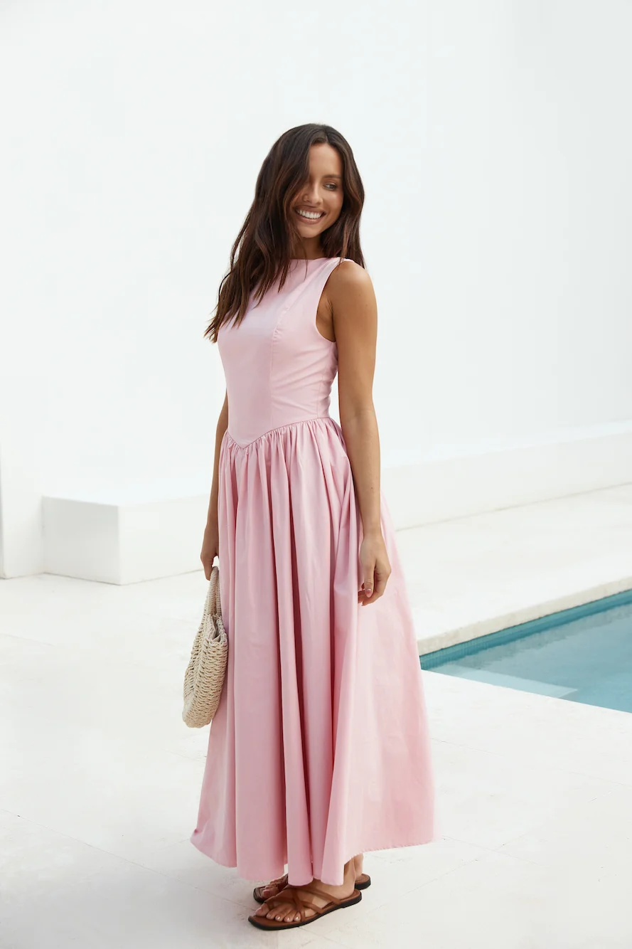 Dawn’s Embrace Maxi Dress Pink - Image 7