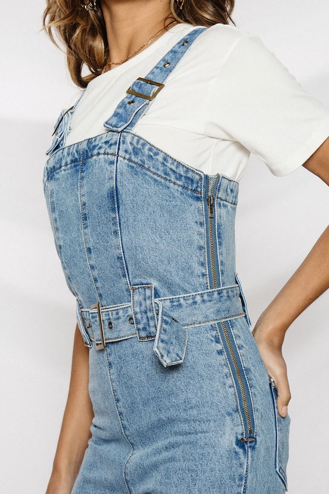 Don’t Be A Stranger Overalls Denim Blue - Image 7