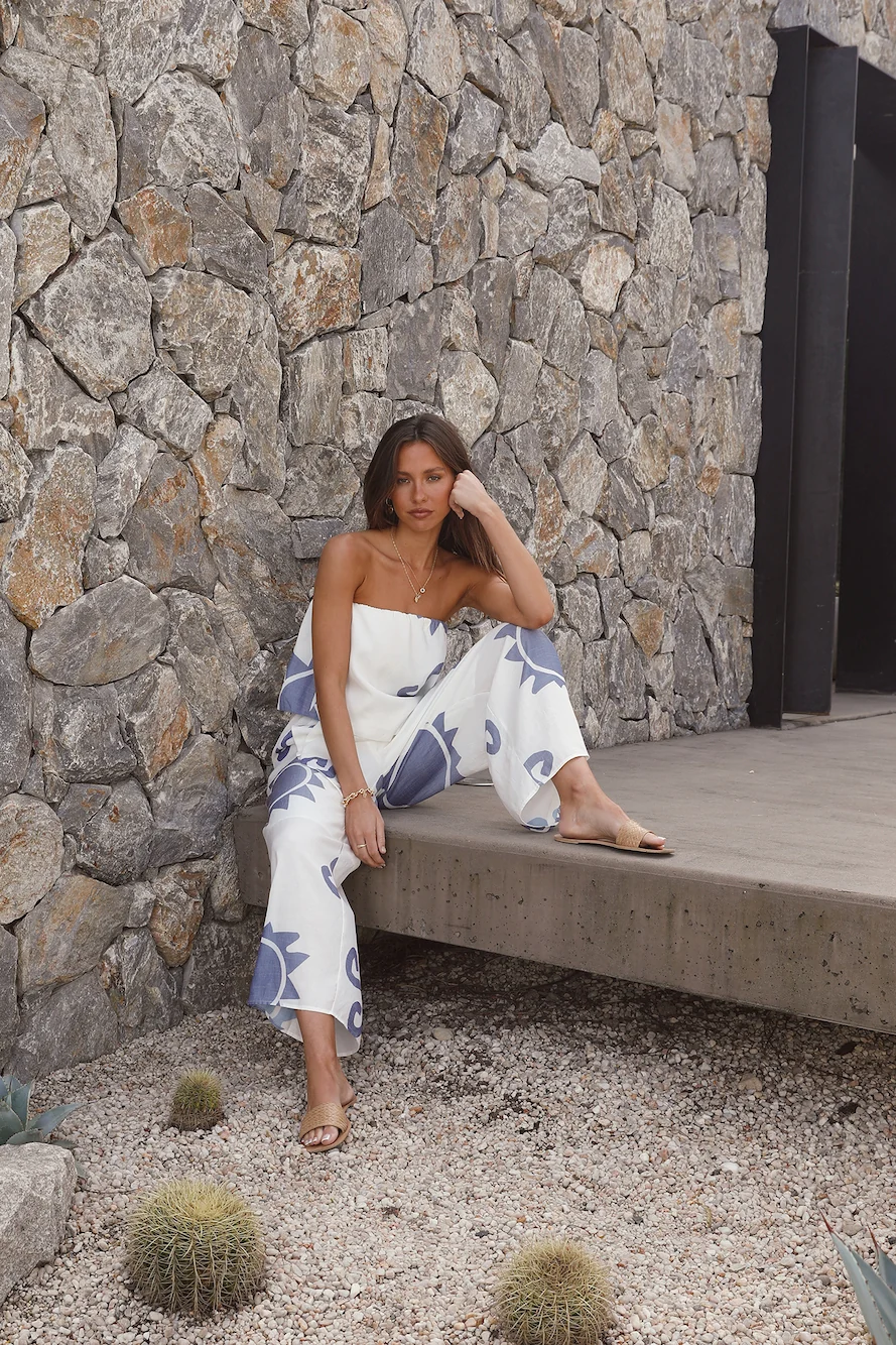 Dream Of Mykonos Crop Top Blue - Image 3