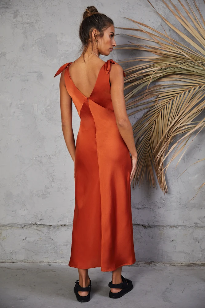 Dreaming Under Maxi Dress Rust - Image 4