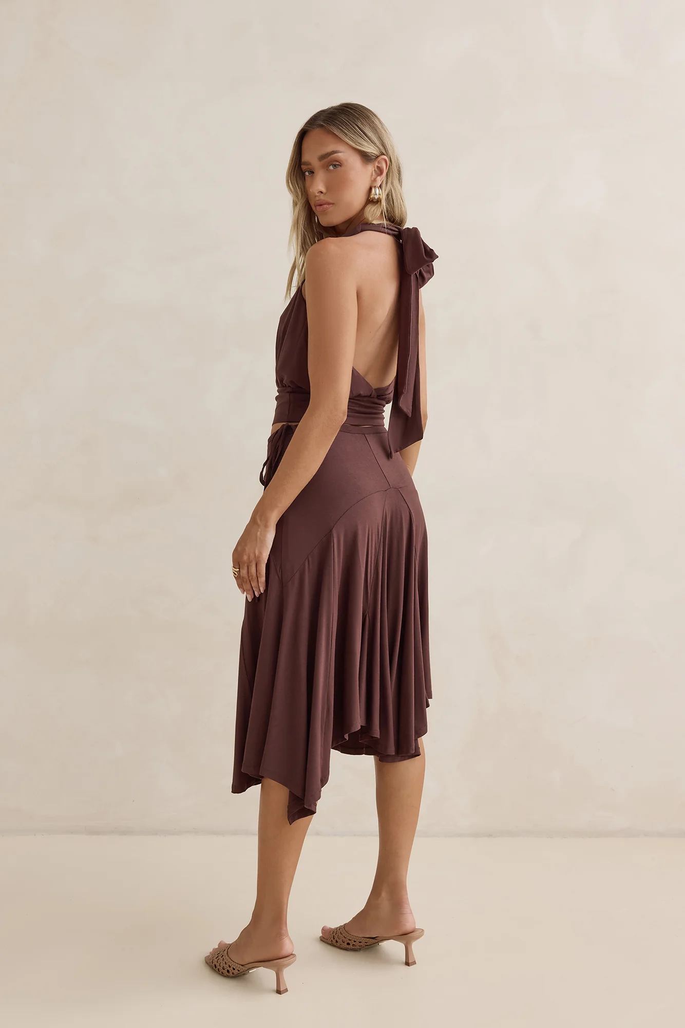 Dreamy Shores Halter Top Brown - Image 10