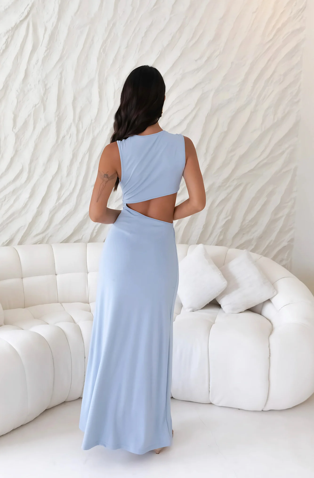 Elle Maxi Dress Blue - Image 2