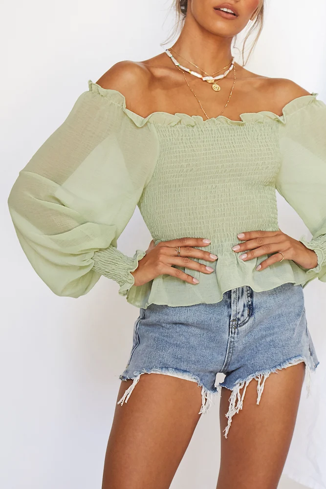 Esther Crop Top Olive - Image 7