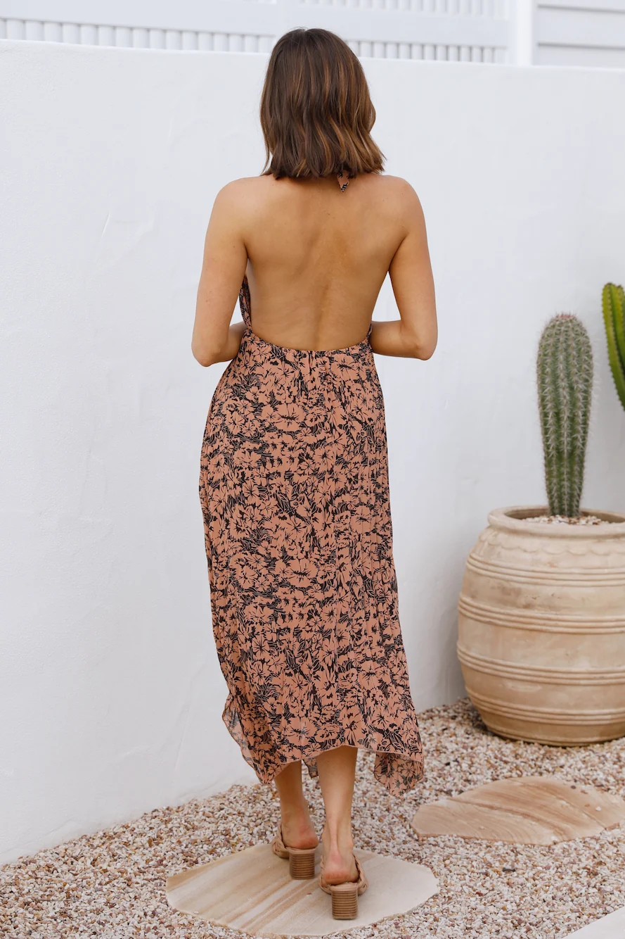 Everywhere Under The Sun Maxi Dress Tan - Image 5