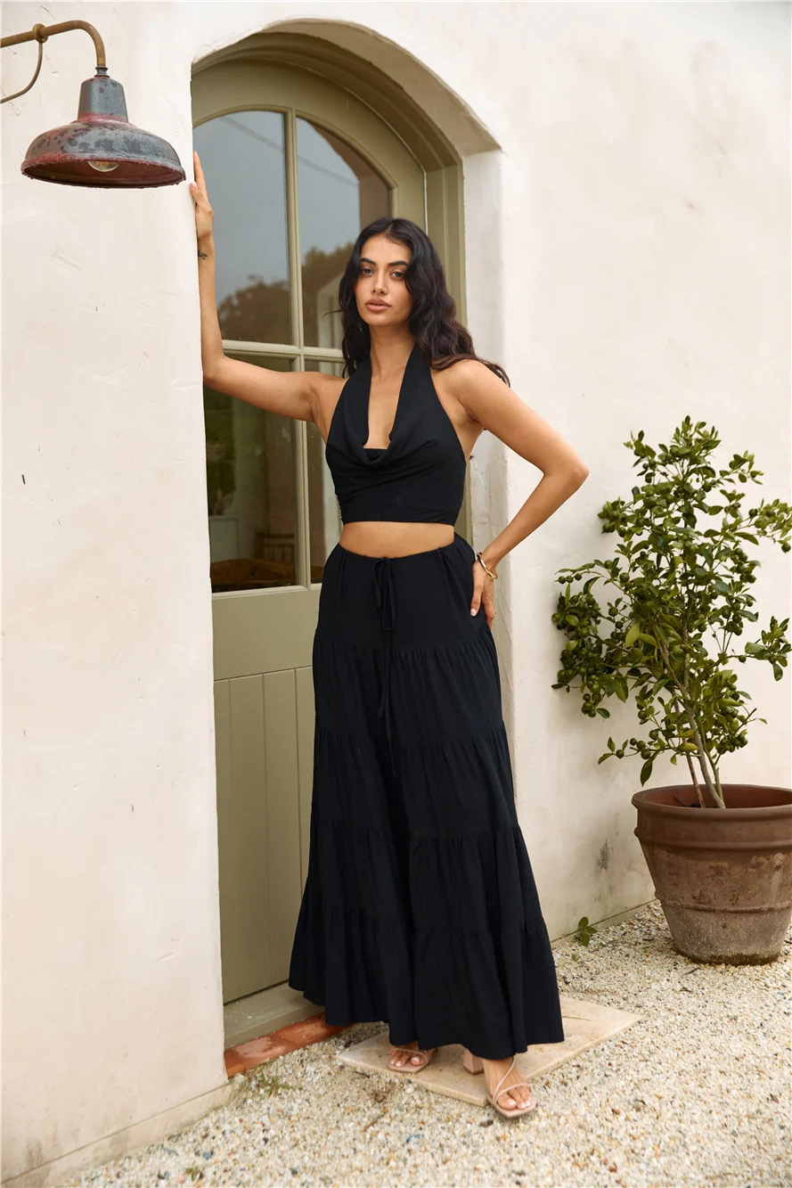 Fancy Evenings Halter Top Black - Image 3