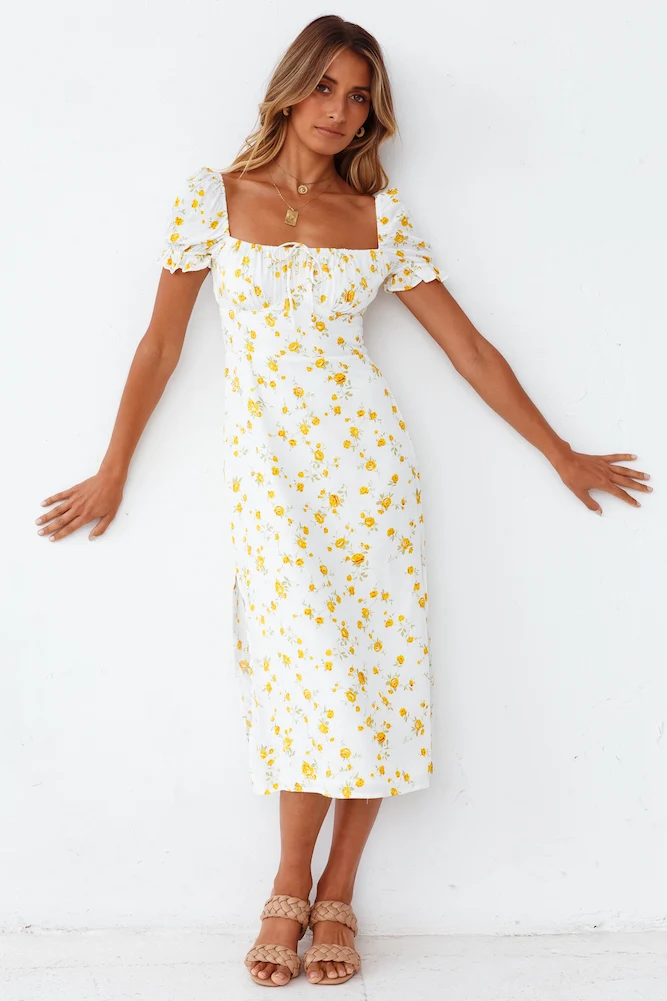 Fields Of Gold Midi Dress - Image 3