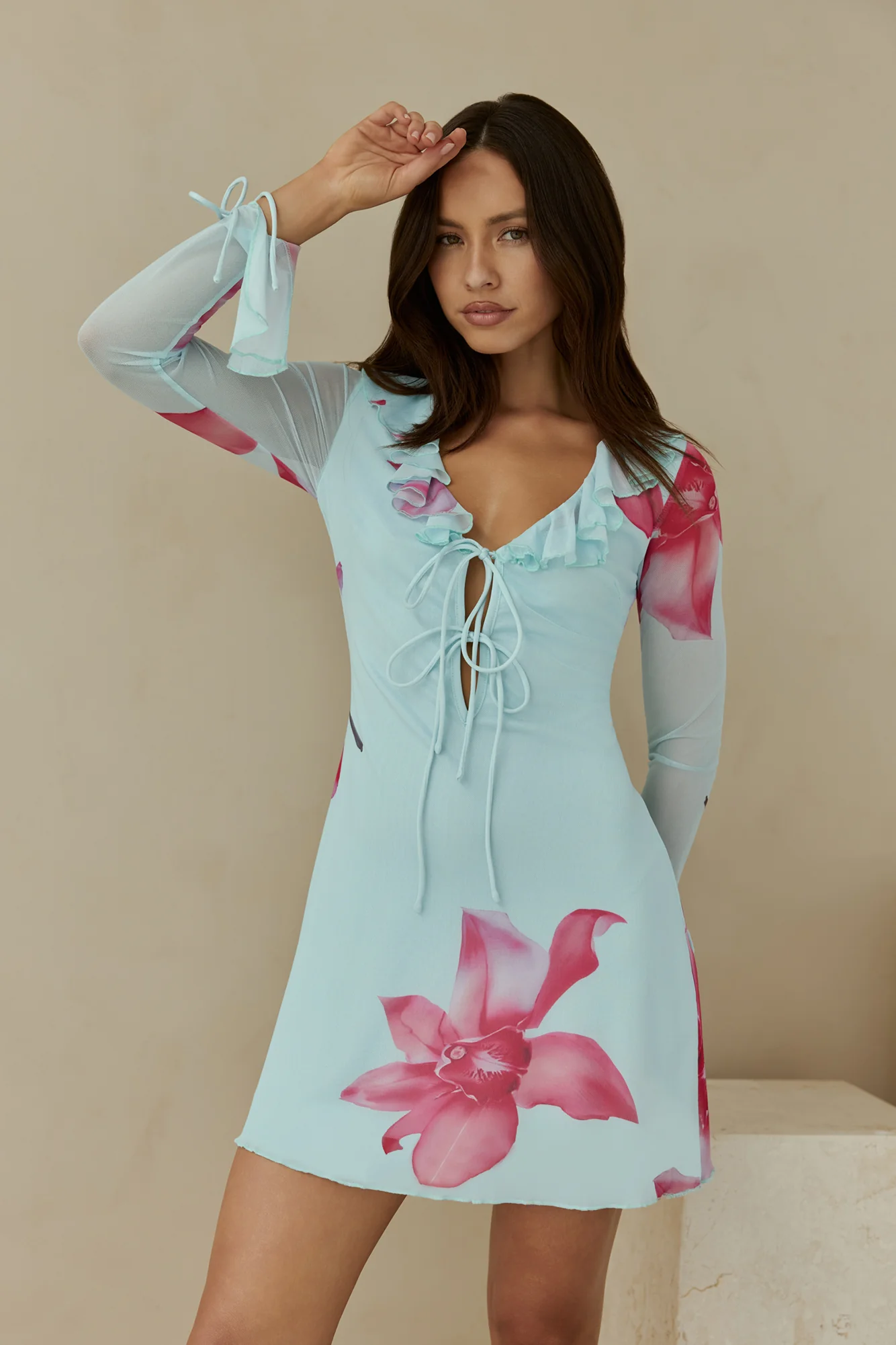 Fields Of Grace Mini Dress Blue - Image 8