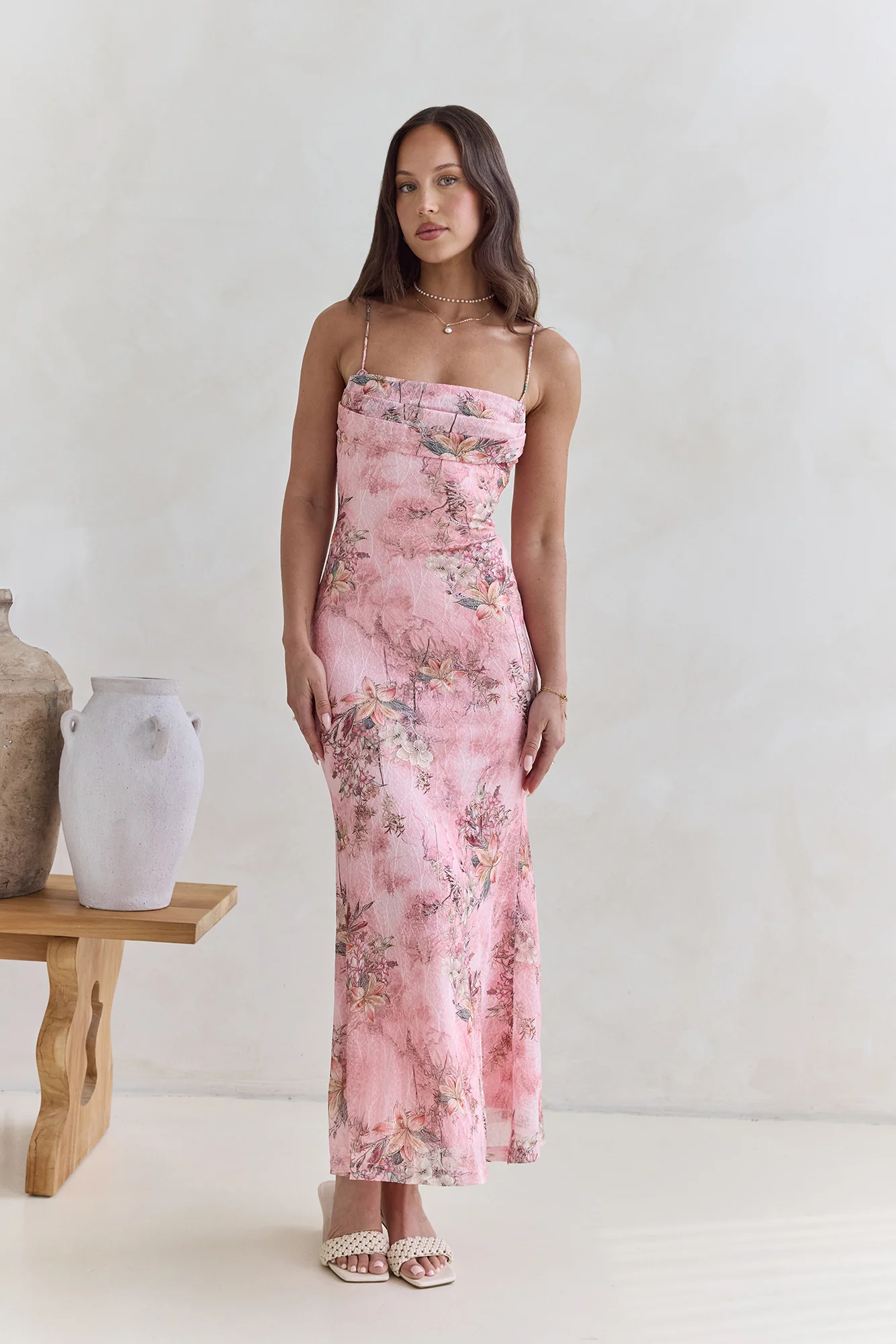 Flickering Flames Mesh Maxi Dress Pink - Image 7
