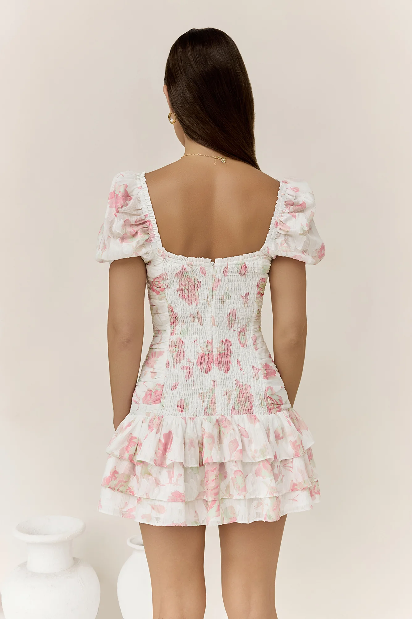 Flora’s Dream Mini Dress White - Image 7