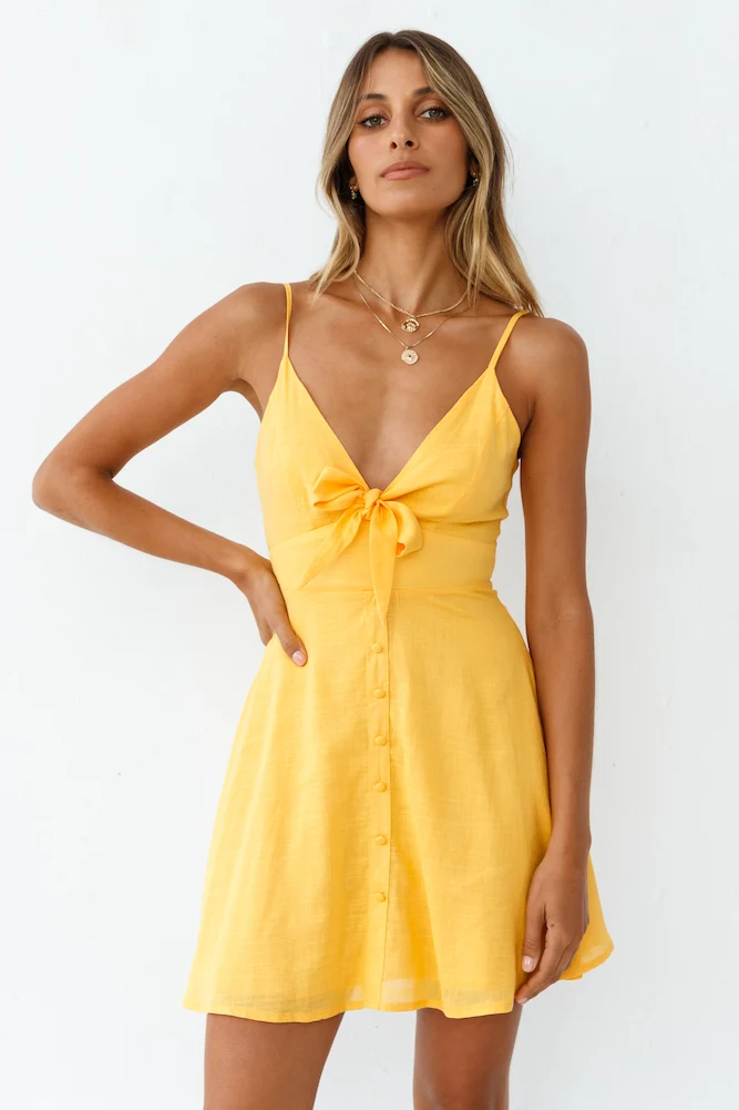Fly To Me Dress Mustard - Image 6