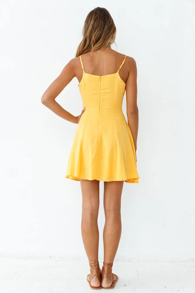 Fly To Me Dress Mustard - Image 7