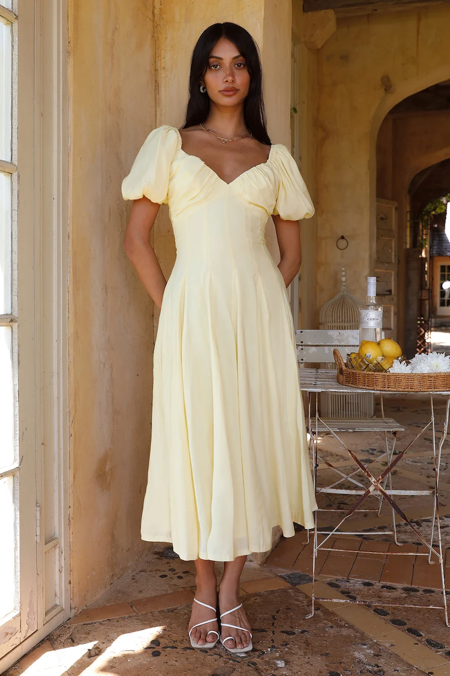 Force of Habit Midi Dress Yellow - Image 2