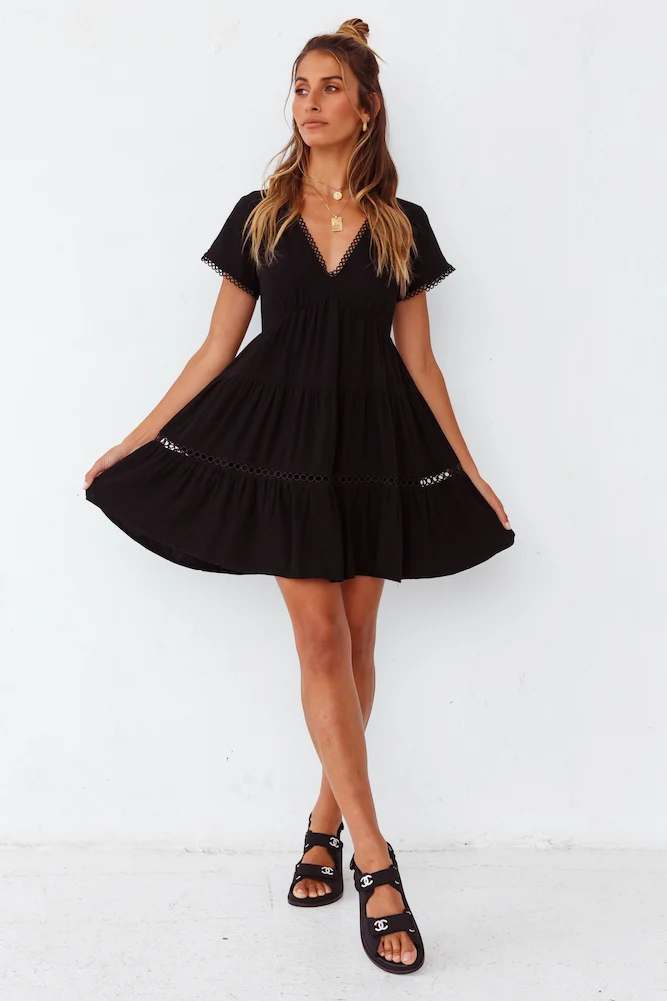 Forget-Me-Not Dress Black - Image 3