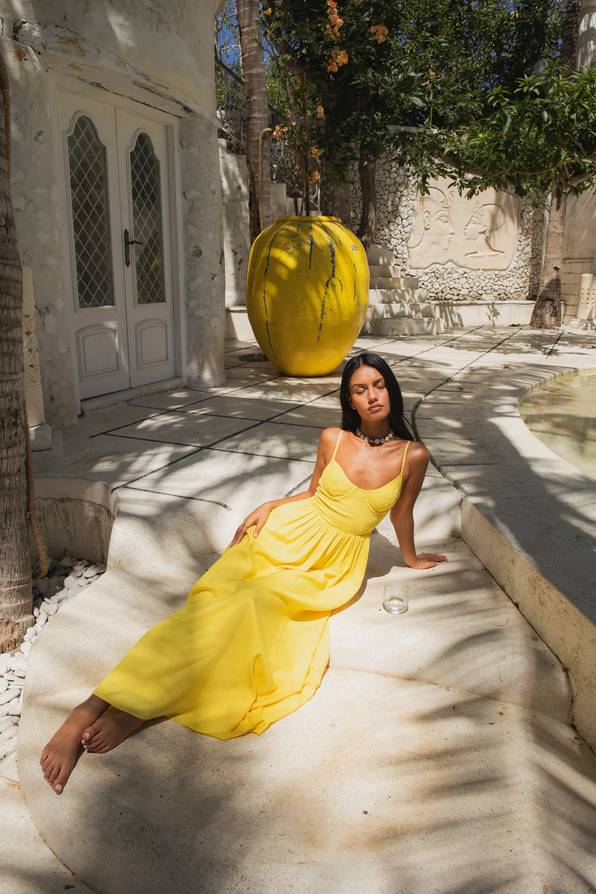 FORTUNATE ONE Blushing Lovers Maxi Dress Yellow - Image 9
