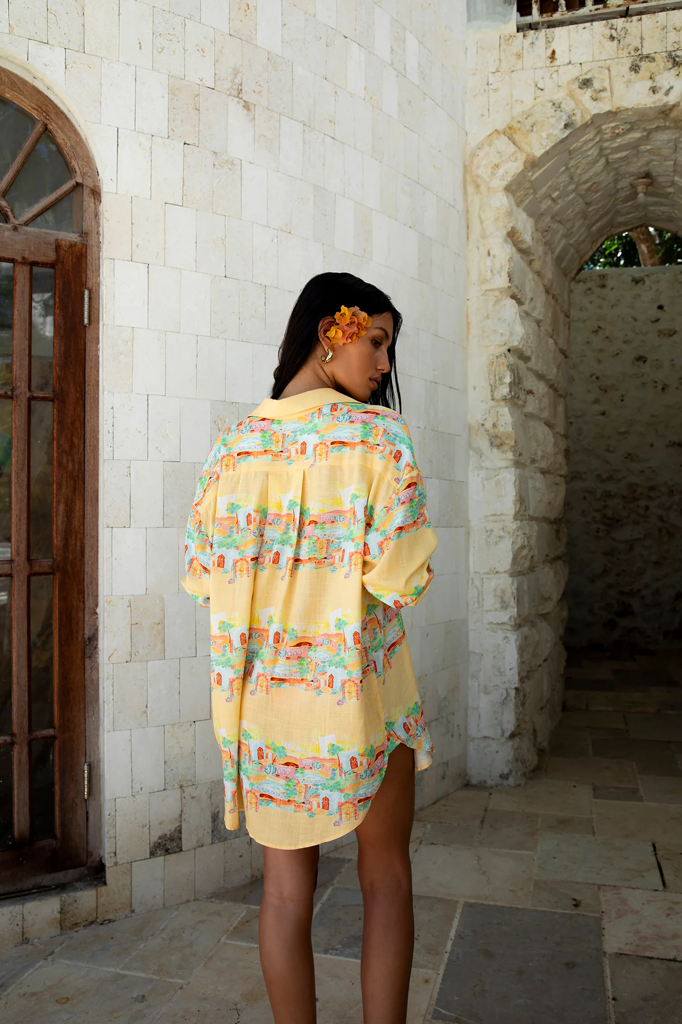FORTUNATE ONE Venice Shirt Casablanca Print - Image 23