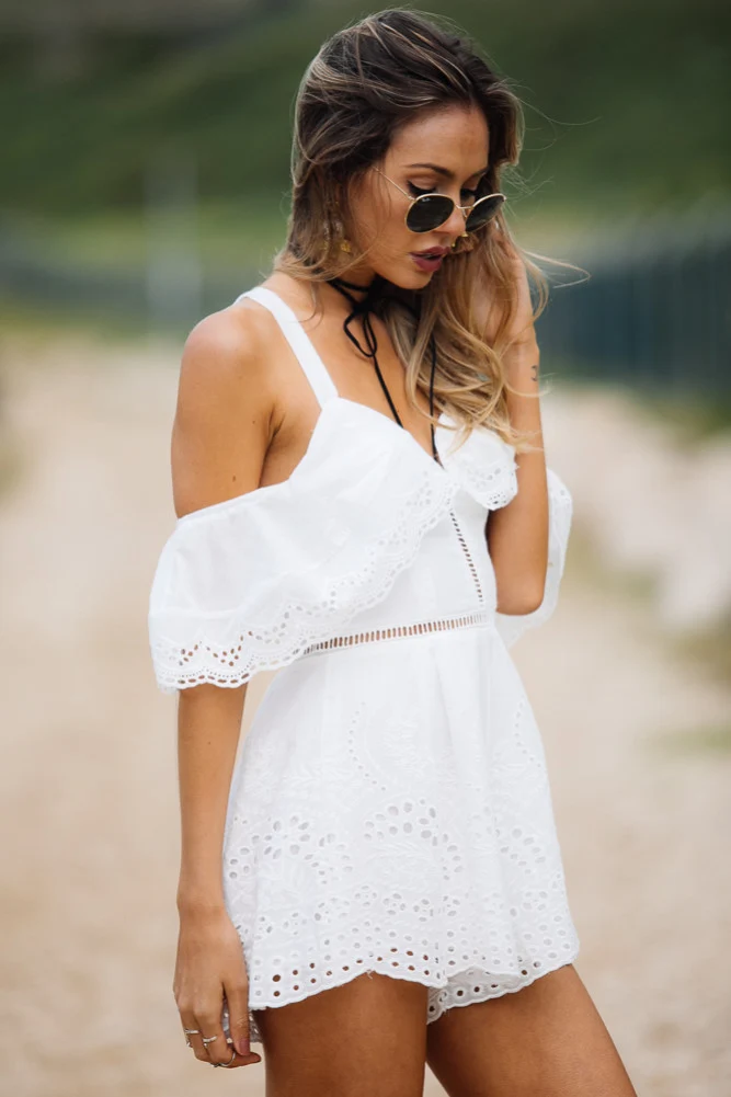 Free Your Mind Romper White - Image 4