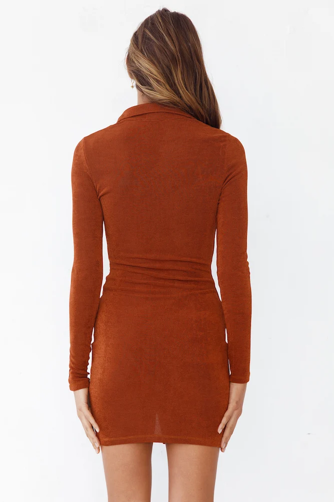 From The Top Dress Brown - Image 7