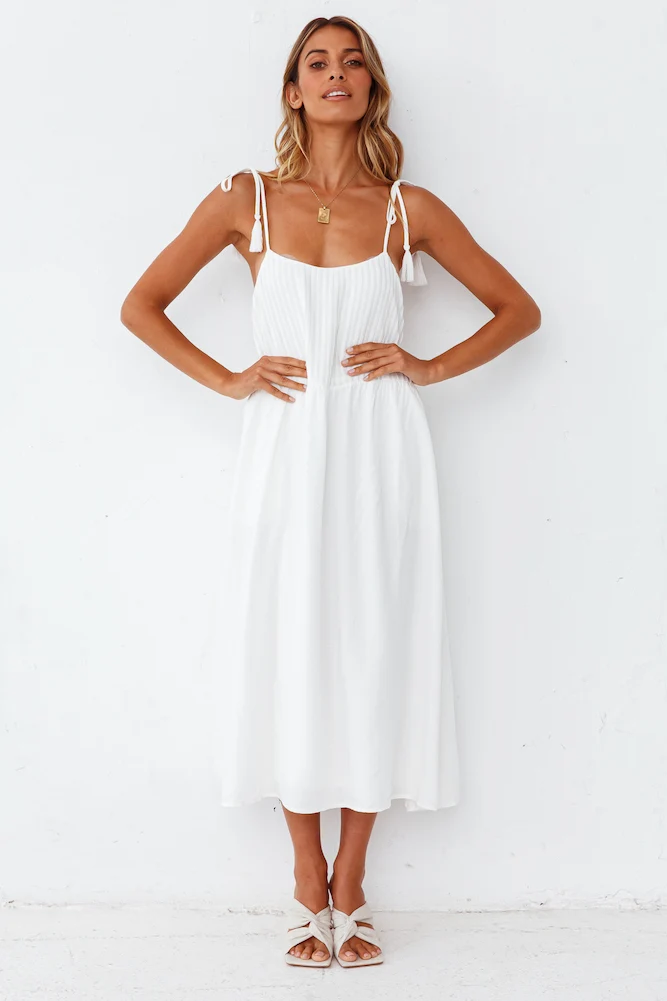Genoise Midi Dress White - Image 3