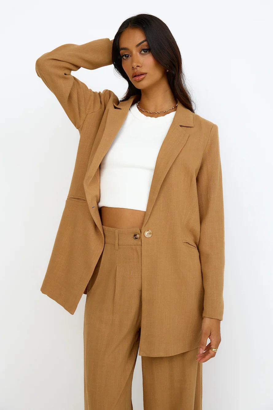 GIRL AND THE SUN Dolores Blazer Walnut - Image 11
