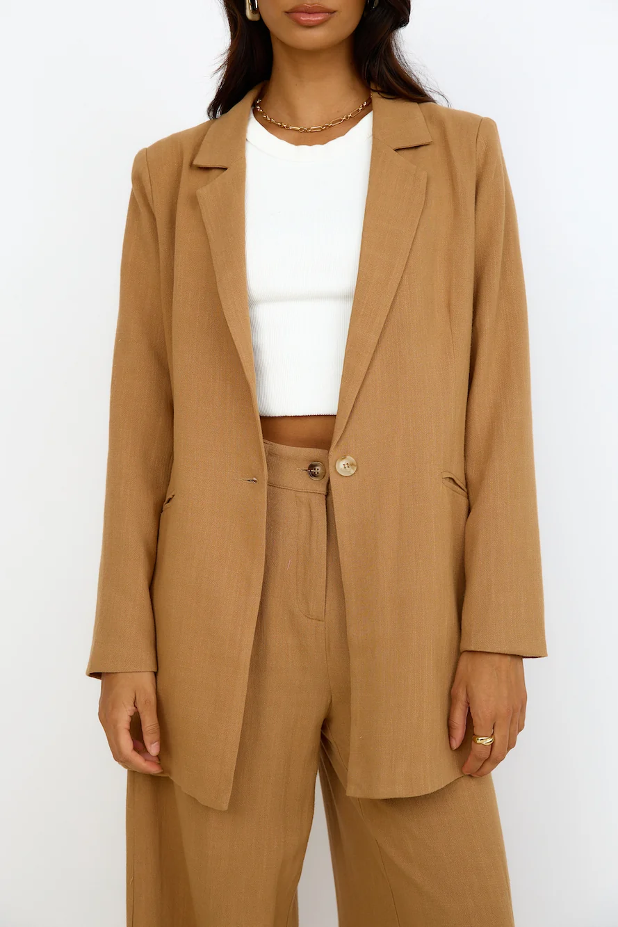 GIRL AND THE SUN Dolores Blazer Walnut - Image 6