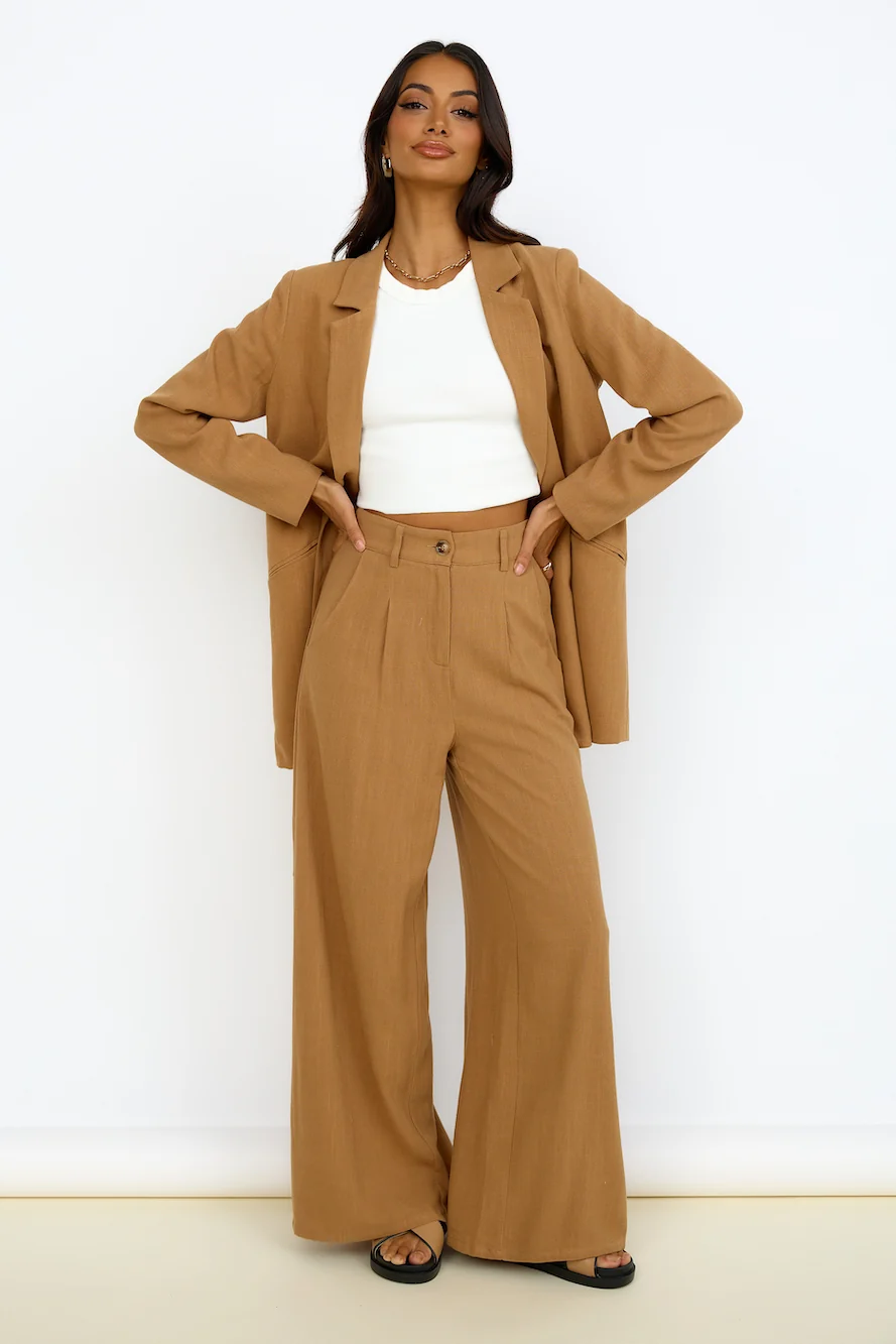 GIRL AND THE SUN Lia Pants Walnut - Image 4