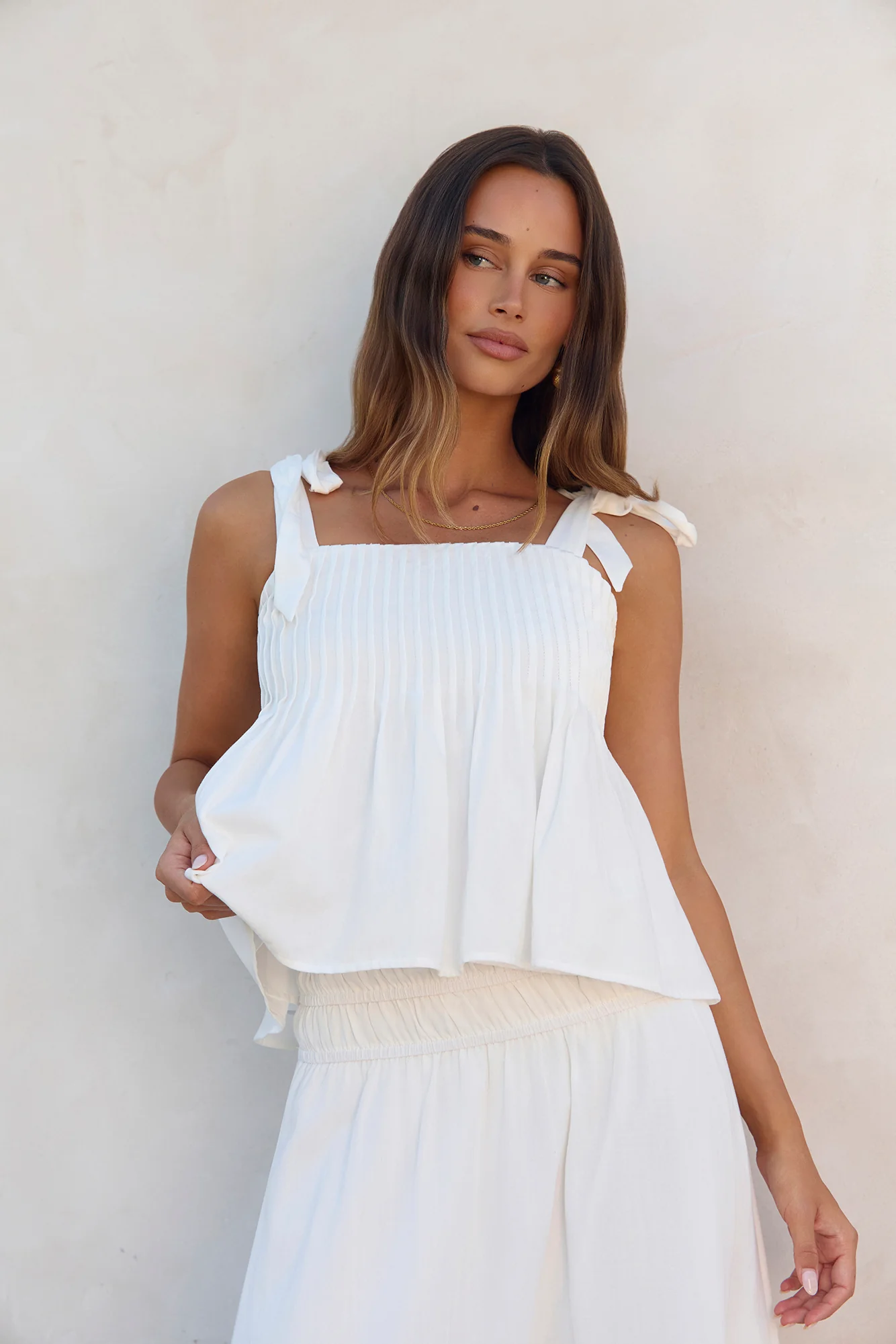 Glass Hearts Maxi Skirt White - Image 6