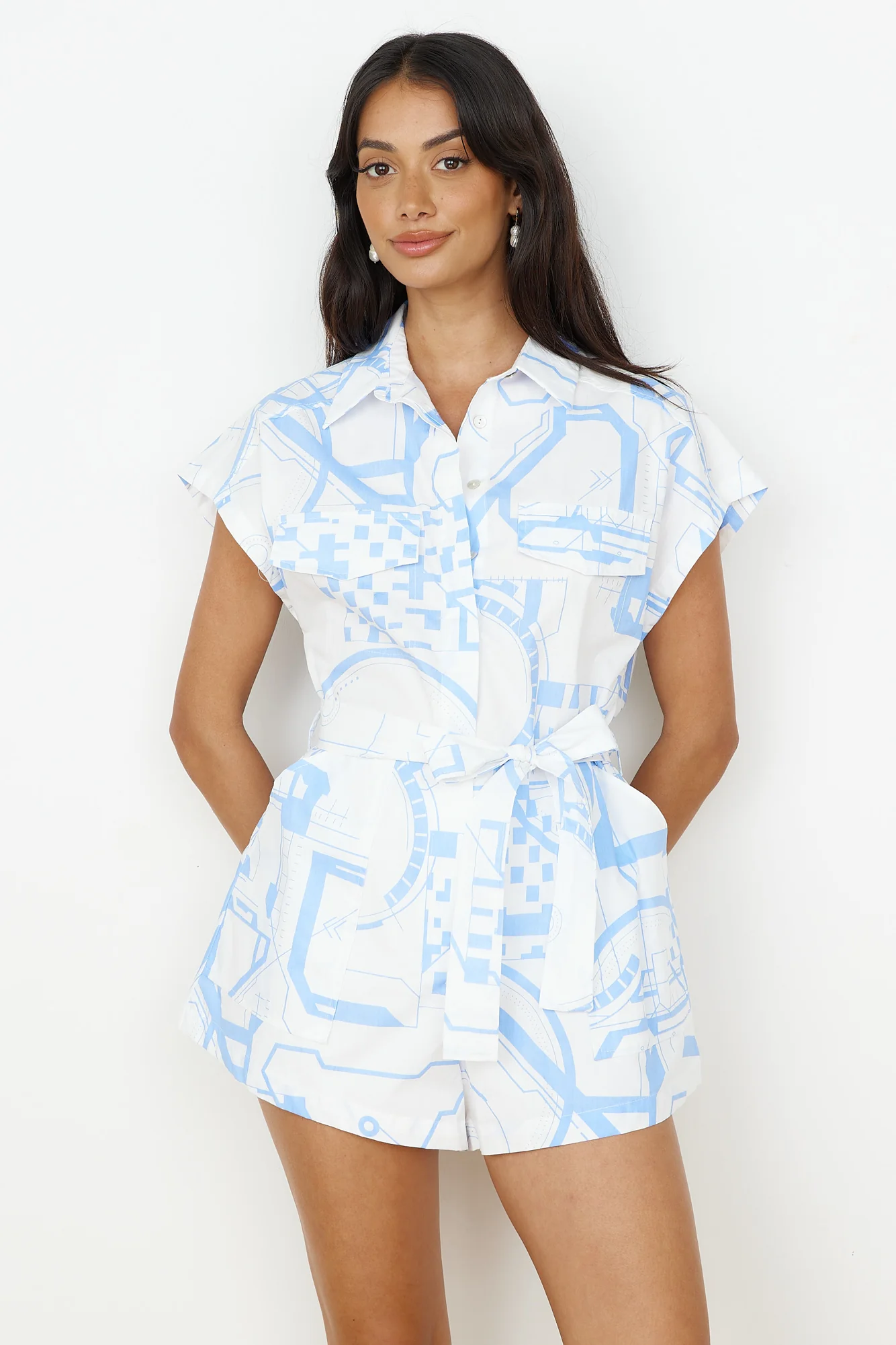 Got To Go Romper Blue - Image 3
