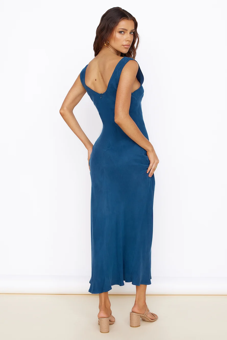 Have Me Daydreaming Maxi Dress Blue - Image 5